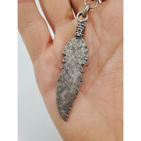 Feather Pendant Key Ring, Nature Pendant Key Ring, Feather Key Chain, Me… - Picture 5 of 7